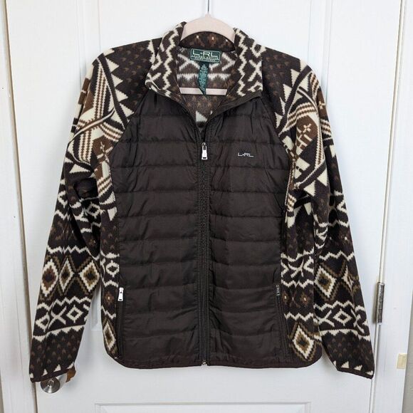 LRL | Brown Geometric Hybrid Jacket Size XL - Picture 1 of 9